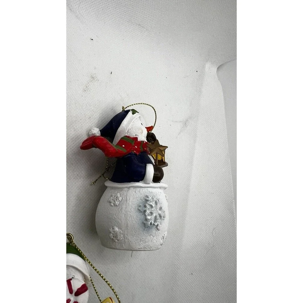 Set 3 Lighting Snowman Christmas Decoration Ornament Color Change Vintage